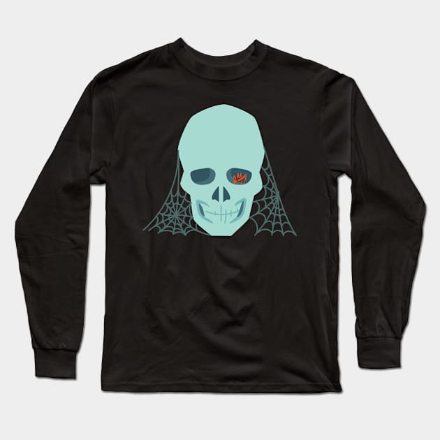 Halloween Spider skull Long Sleeve T-Shirt by holidaystore